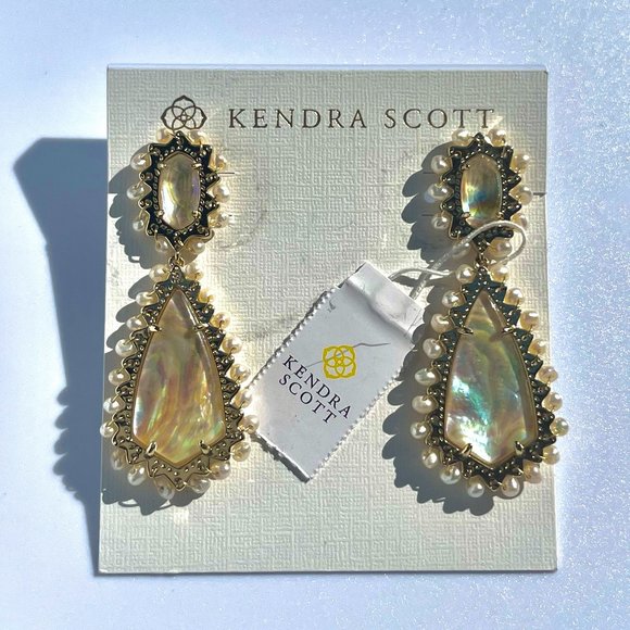 NWT Kendra Scott Beaded Camry Earrings - Picture 4 of 4